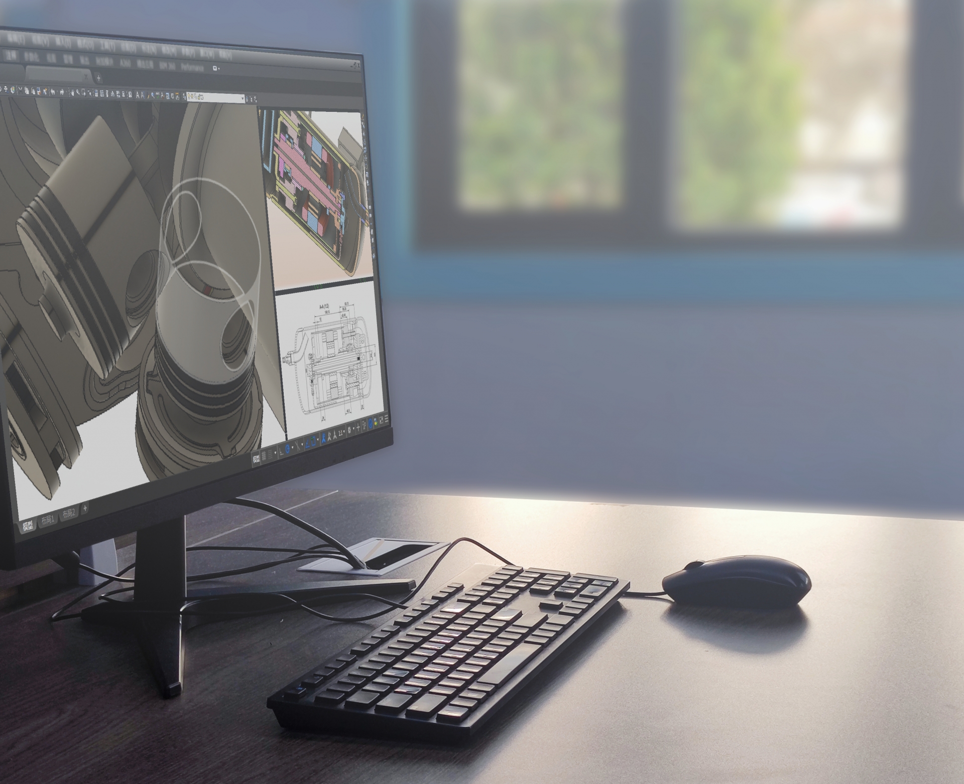 PCで設計する様子